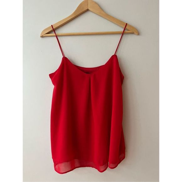 Mango Tops - Red viscose top Mango